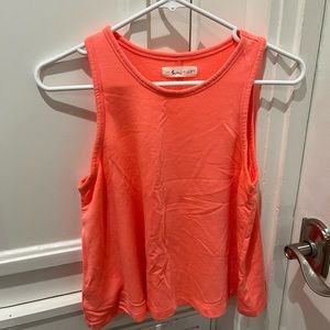 Lou & Grey Loft solid neon racerback crop tank